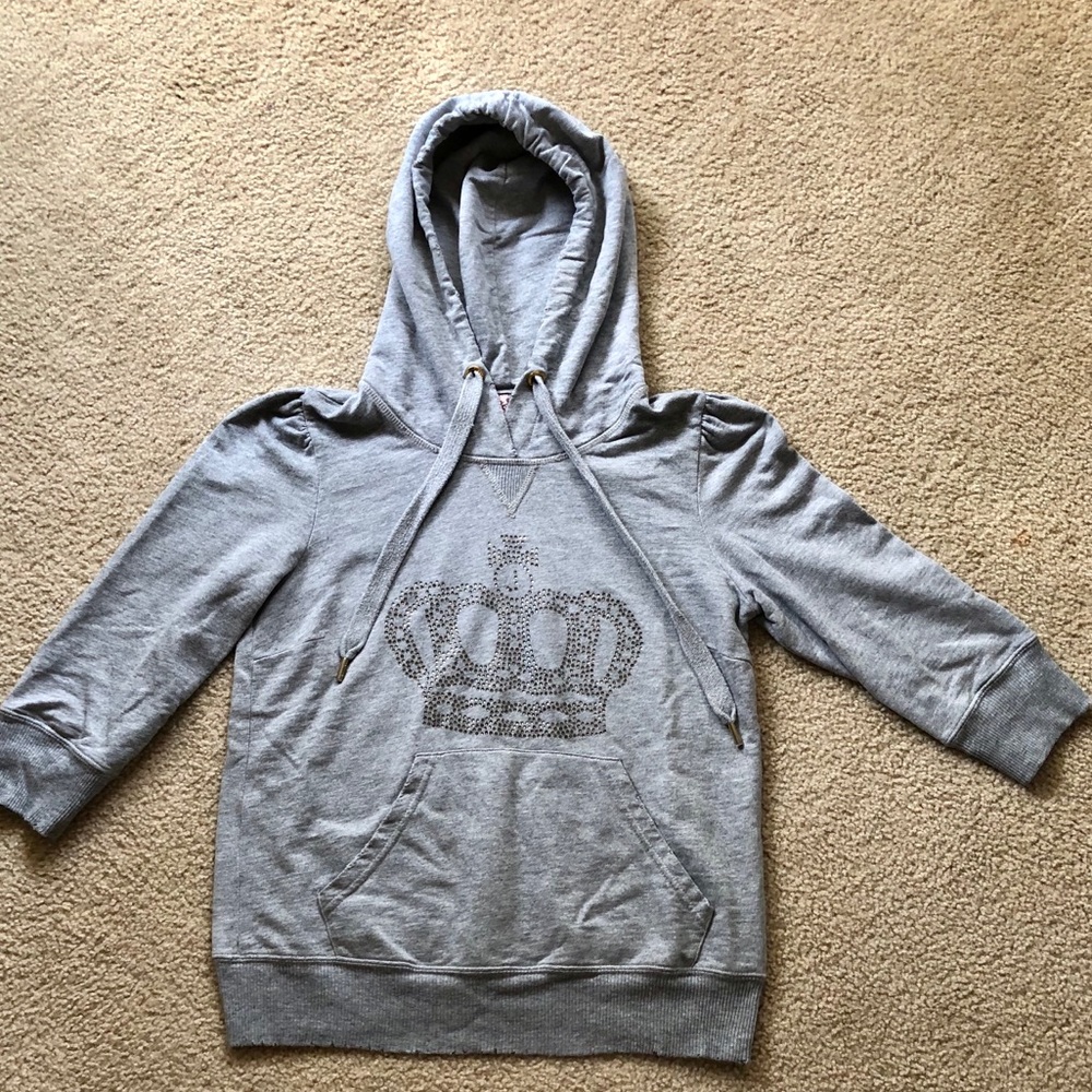 Juicy Couture distressed crown sweatshirt